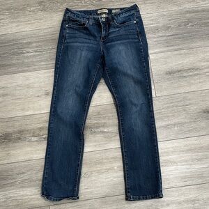 Women's Straight-Leg Jeans in Dark Blue Denim